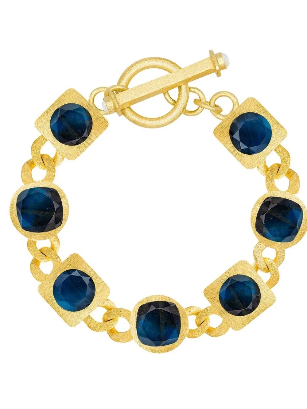 Gold Tone Bracelet with labradorite Stones